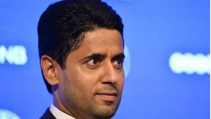 Nasser Al Khelaifi, dono do PSG, demonstra interesse em outro clube do futebol brasileiro (Foto: Reprodução / Aurelien Meunier / Getty Images)