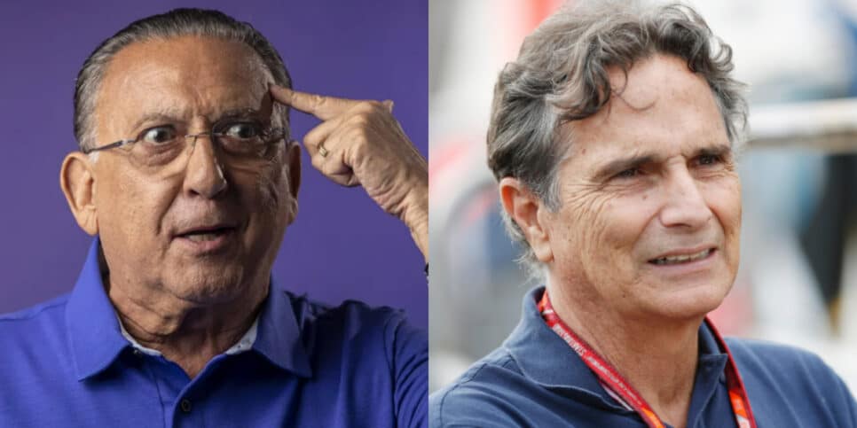 Galvão Bueno responde ofensas deferidas por Nelson Piquet (Foto: Montagem HoraDoBenefício)