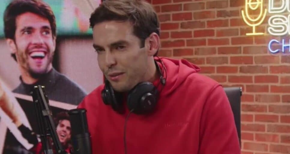 Kaká durante participação em podcast
