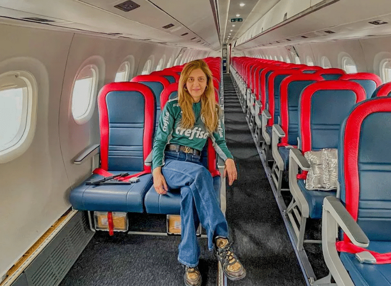 Leila Pereira compra avião milionário para o Palmeiras (Foto: Divulgação)