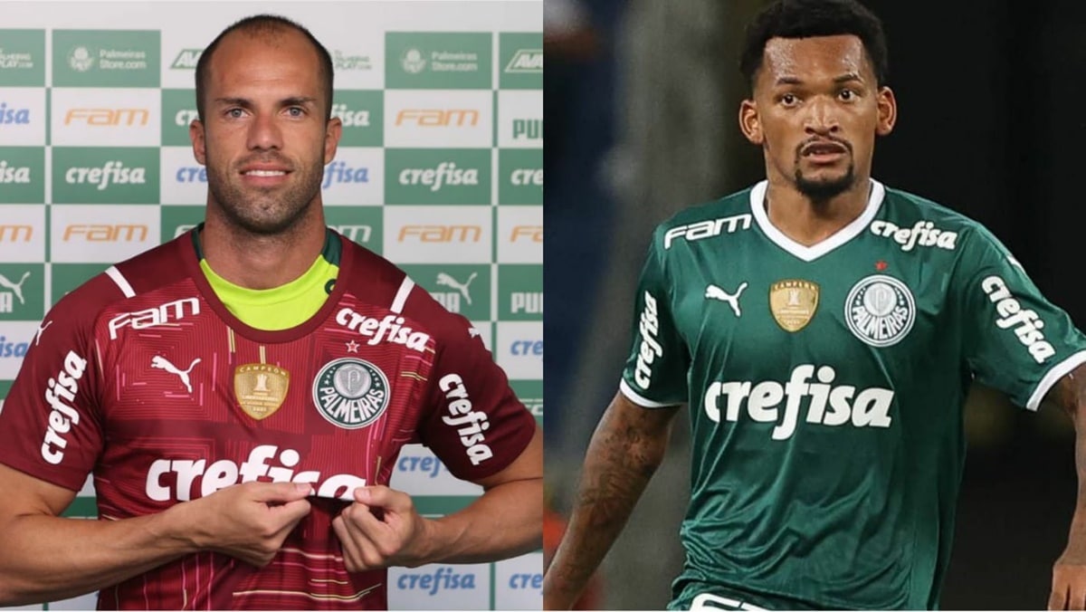 Marcelo Lomba e Jaílson não terão vínculo renovado com o Palmeiras até o fim de 2023 (Fotos: Reprodução/ Cesar Greco/ SE Palmeiras/ Montagem)