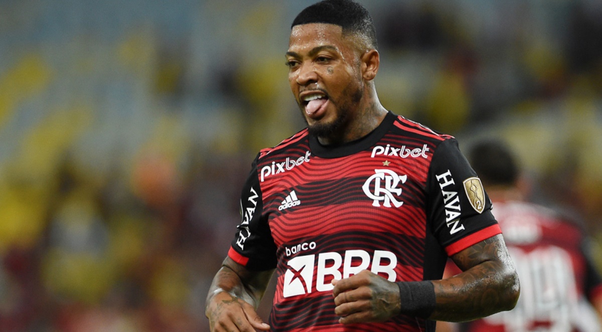 Marinho em campo pelo Flamengo (Foto: Reprodução/ Alexandre Durão/ Zimel Press/ Estadão Conteúdo)