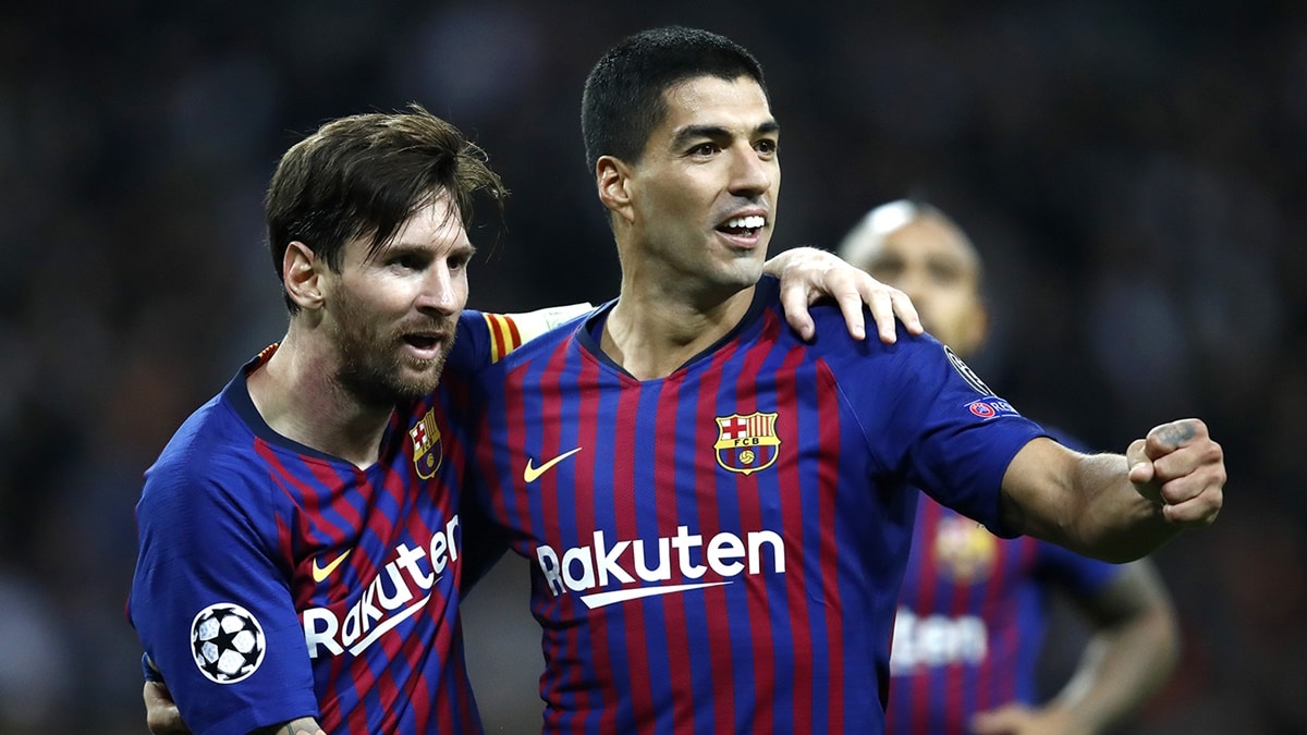 Lionel Messi e Luis Suárez quando eram parceiros de equipe (Foto: Reprodução/ Getty Images/ Divulgação)