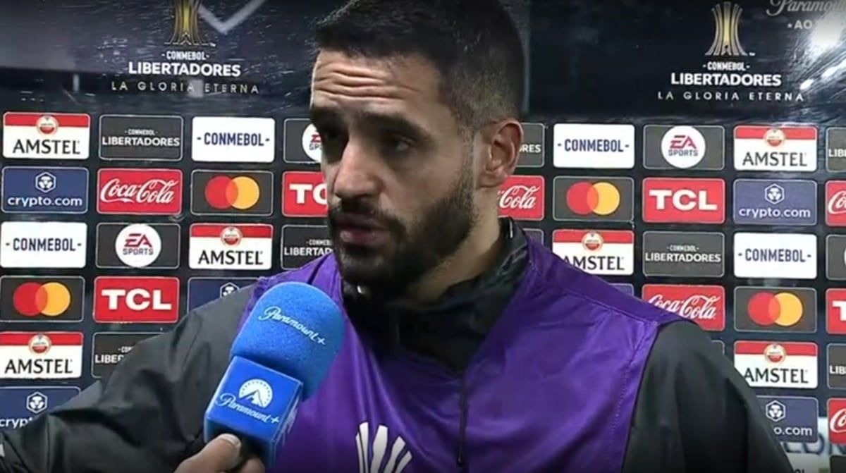 Renato Augusto deu entrevista após eliminação do Timão da Libertadores da América (Foto: Reprodução/ Paramount+)