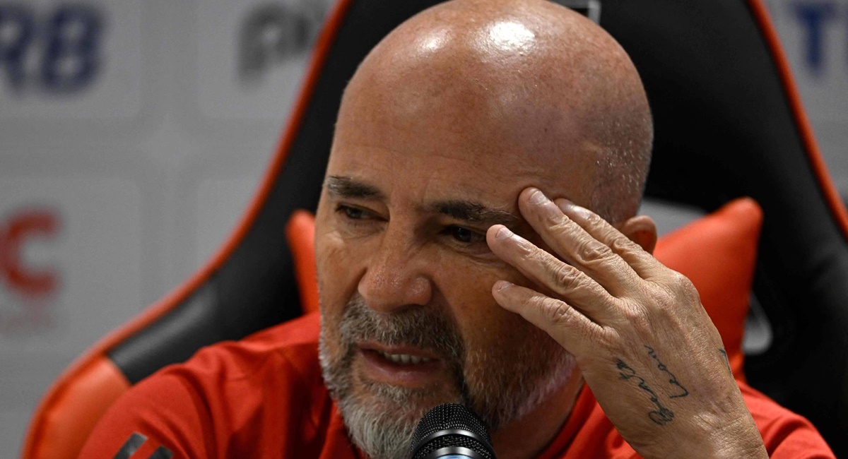 O técnico do Flamengo, Jorge Sampaoli (Foto: Reprodução/ Flamengo/ CRF)