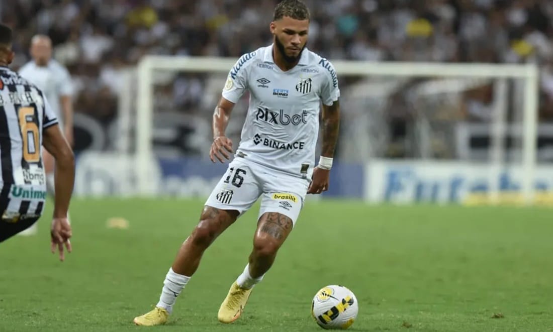 O atleta em campo pelo Peixe (Foto: Reprodução/Ivan Storti/ Santos FC)