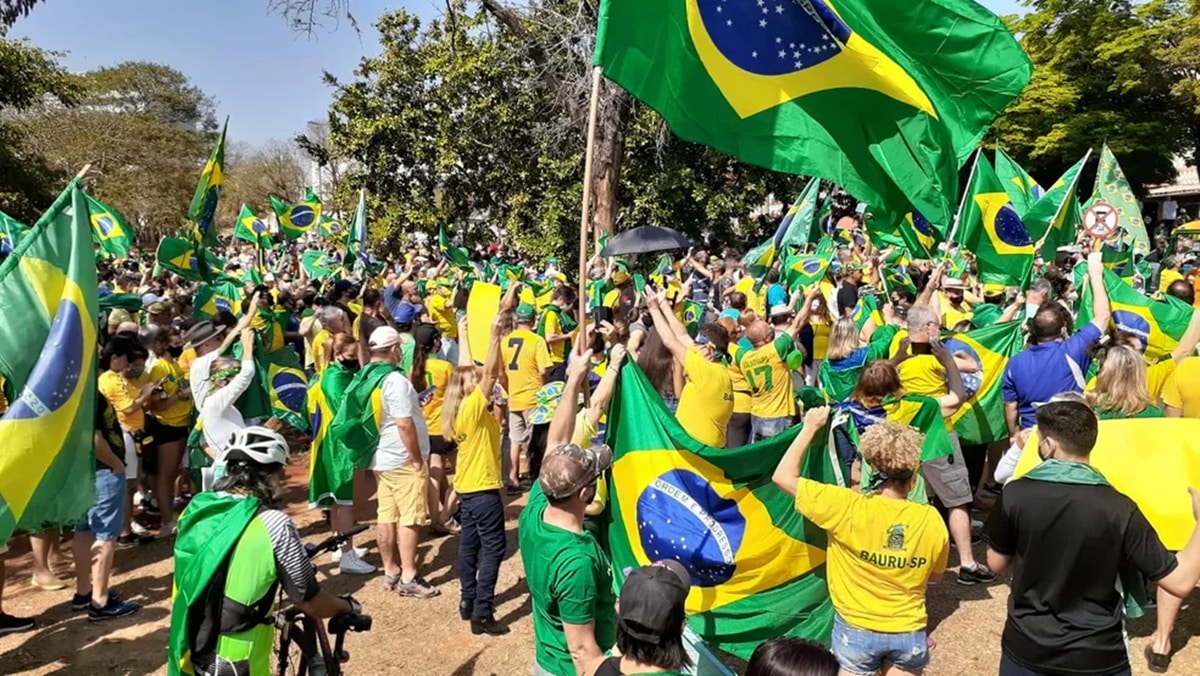 7 de setembro é marcado por paradas e manifestações populares (Foto: Reprodução/ Marco Previdello/ TV TEM)