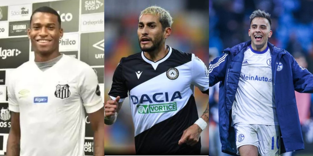 Jean Carlos, Roberto Pereyra e Zalazar possíveis reforços do Santos (Imagem Reprodução Internet)