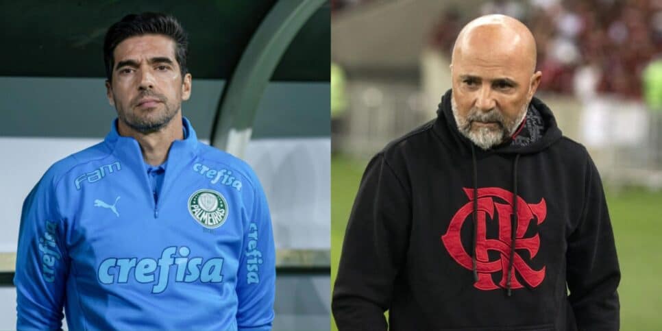 Abel Ferreira e Jorge Sampaoli (Imagem Reprodução Internet)
