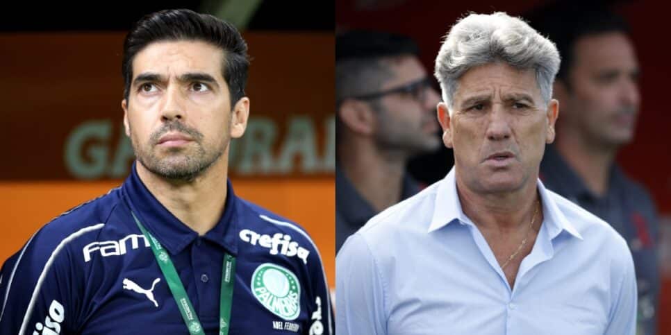 Abel Ferreira e Renato Portaluppi (Imagem Reprodução Internet)
