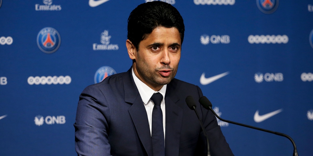 Nasser Al-Khelaifi, dono do Paris Saint-Germain (Foto: Reprodução/ Getty Images/ Internet) PSG