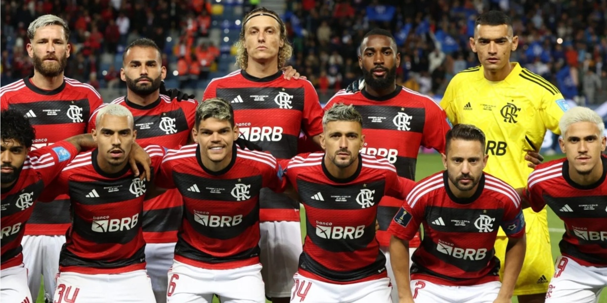 Jogadores do time do Flamengo em 2023 (Imagem Reprodução Internet)