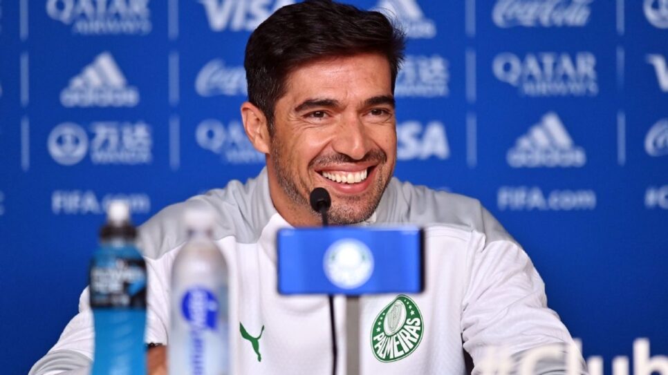 Técnico do Palmeiras, Abel Ferreira, em coletiva de imprensa (Foto: Reprodução/ ESPN)