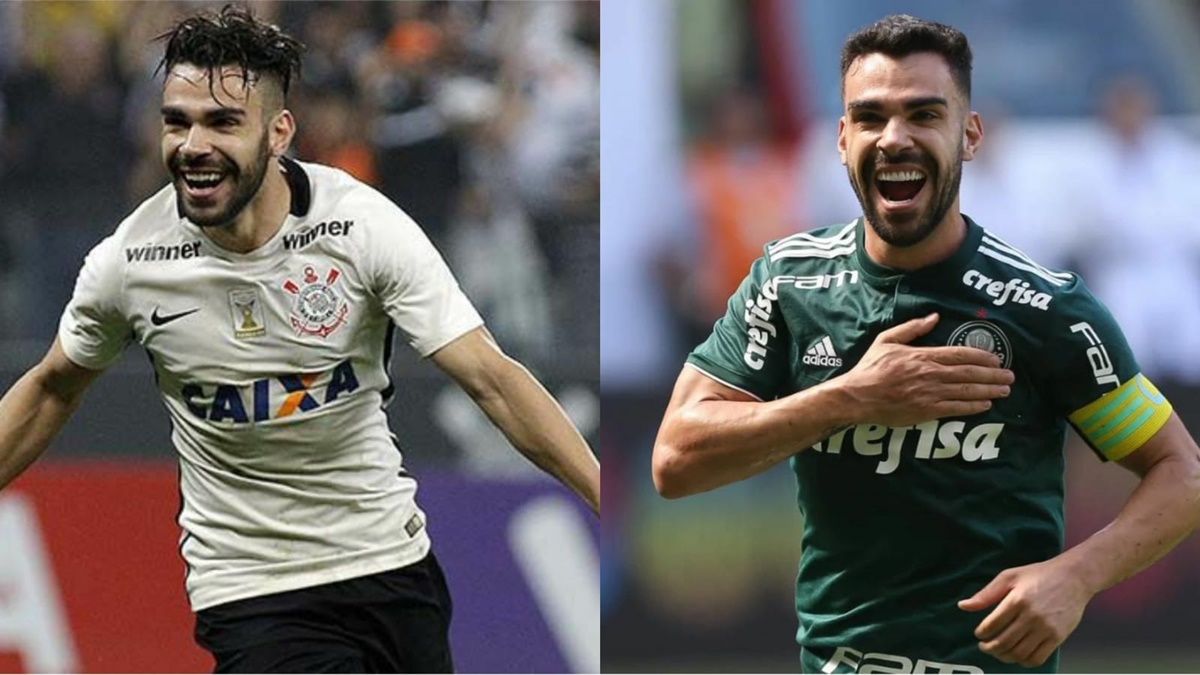 Bruno Henrique já jogou no Corinthians, Palmeiras, e hoje é alvo de disputa entre Internacional e Santos (Fotos: Reprodução/ Ag Corinthians/ SEP/ Montagem)