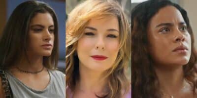 Érika, Clara e Jenifer em cenas de Vai na Fé (Foto: Reprodução / Globo / Montagem HoraDoBenefício)