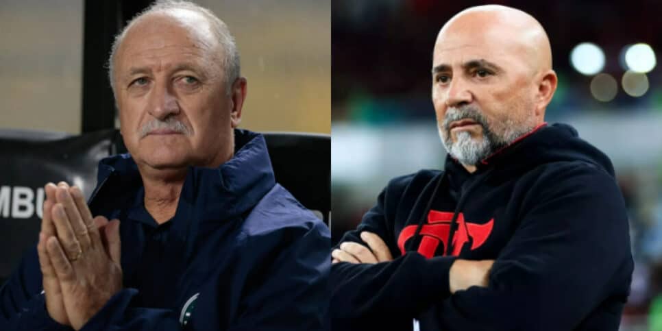 Felipão planeja acabar com Sampaoli e enterrar o Flamengo (Foto: Montagem HoraDoBenefício)