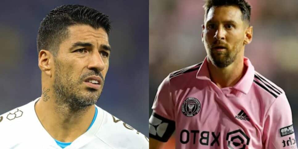 Luis Suárez do Grêmio e Messi do Inter Miami (Foto: Reprodução / Internet)