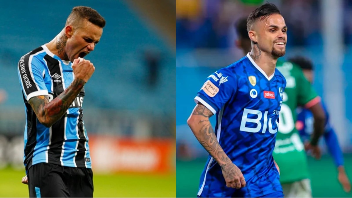 Luan negocia volta ao Grêmio e Michael está no encalço (Fotos: Reprodução/ Grêmio/ Al-Hilal/ Montagem)