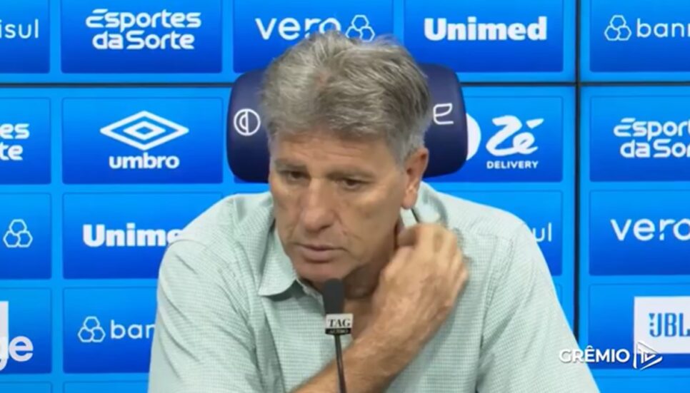 Grêmio Renato Gaúcho em coletiva de imprensa (Foto: Reprodução/ Internet)