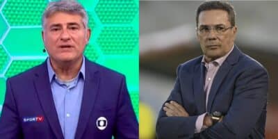 Cleber Machado e Vanderlei Luxemburgo (Imagem Reprodução Internet)