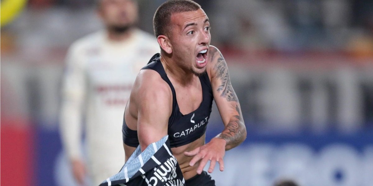 Ryan Gustavo, jogador do Corinthians que marcou gol contra o Universitarios (Imagem Reprodução Internet)