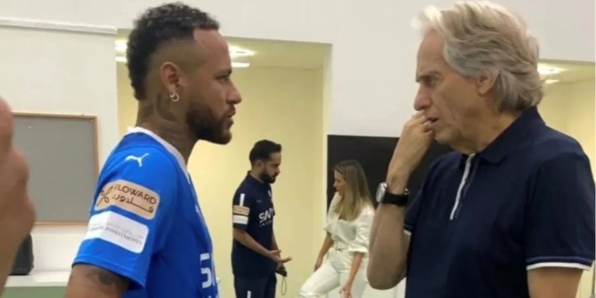 Neymar e Jorge Jesus (Imagem Reprodução Internet)