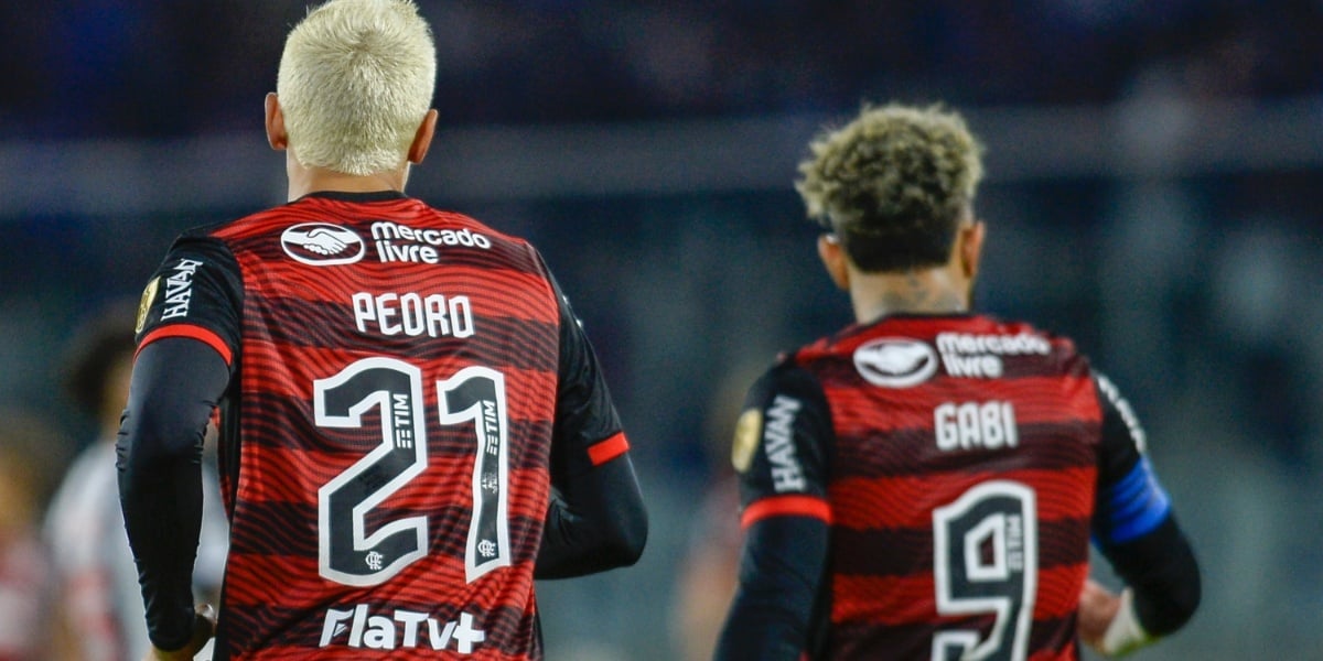 Pedro e Gabigol, jogadores do Flamengo (Imagem Reprodução Internet)