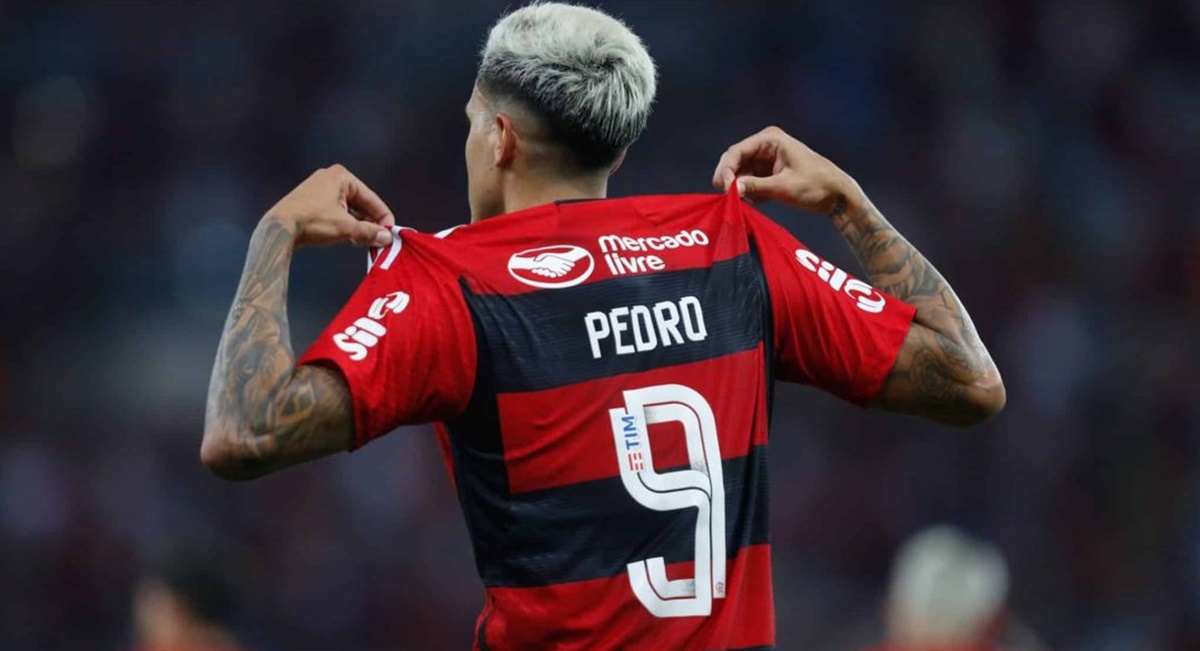 Pedro é camisa 9 do Flamengo e tem destino incerto ainda no clube (Foto: Reprodução/ CRF)