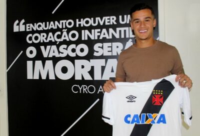 Coutinho em visita ao Vasco (Foto: Reprodução)