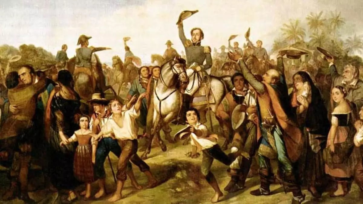 Pintura de Dom Pedro I sob seu cavalo proclamando a Independência do Brasil, em 07 de setembro de 1822; a data se transformou em feriado nacional (Foto: Reprodução/ Internet)