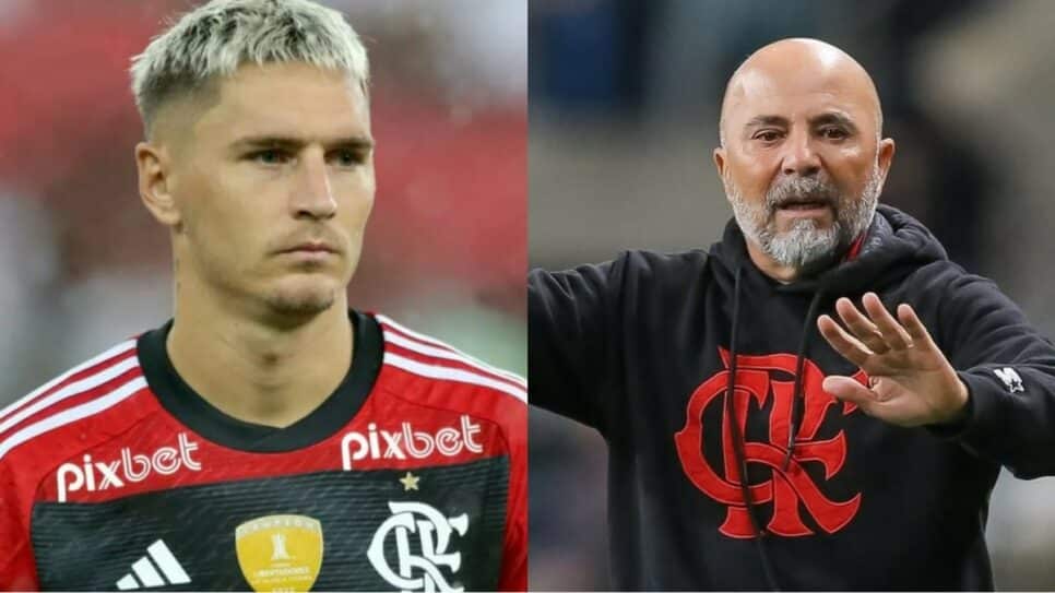 Guillermo Varela deve levar a melhor em atitude de Jorge Sampaoli (Fotos: Reprodução/ CRF/ Iconsport/ Montagem)