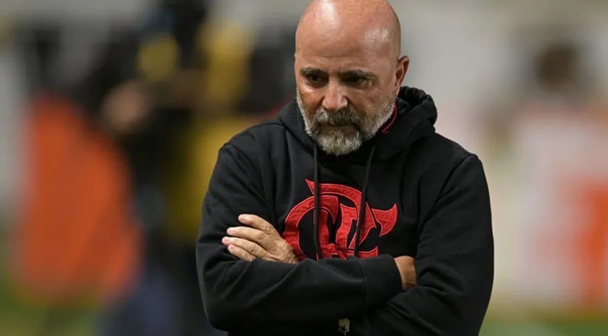 O técnico argentino, Jorge Sampaoli, do Flamengo (Foto: Reprodução/ CRF)