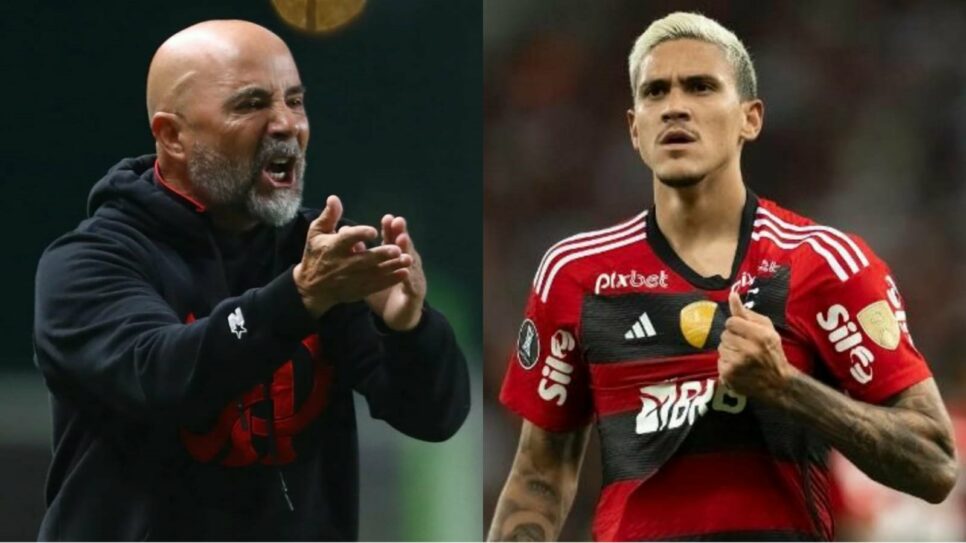 Jorge Sampaoli chama Pedro para conversar e resolver diferenças (Fotos; Reprodução/ Instagram/ CRF/ Montagem)