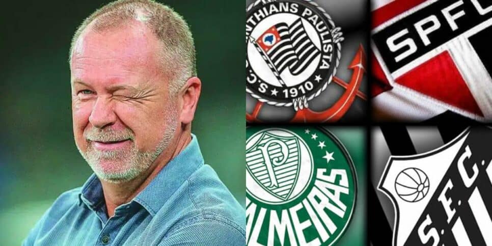 Mano Menezes e times paulistas (Foto: Reprodução / Internet / Montagem HoraDoBenefício)