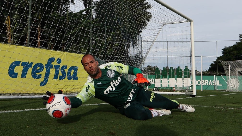 Marcelo Lomba durante treino do Palmeiras (Foto: Cesar Greco)