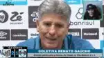 Renato Gaúcho em coletiva demonstra insatisfação com ressultado do Grêmio e Santos e fala de Luan (Fotos: Reprodução/ Internet/ YouTube/ Montagem)