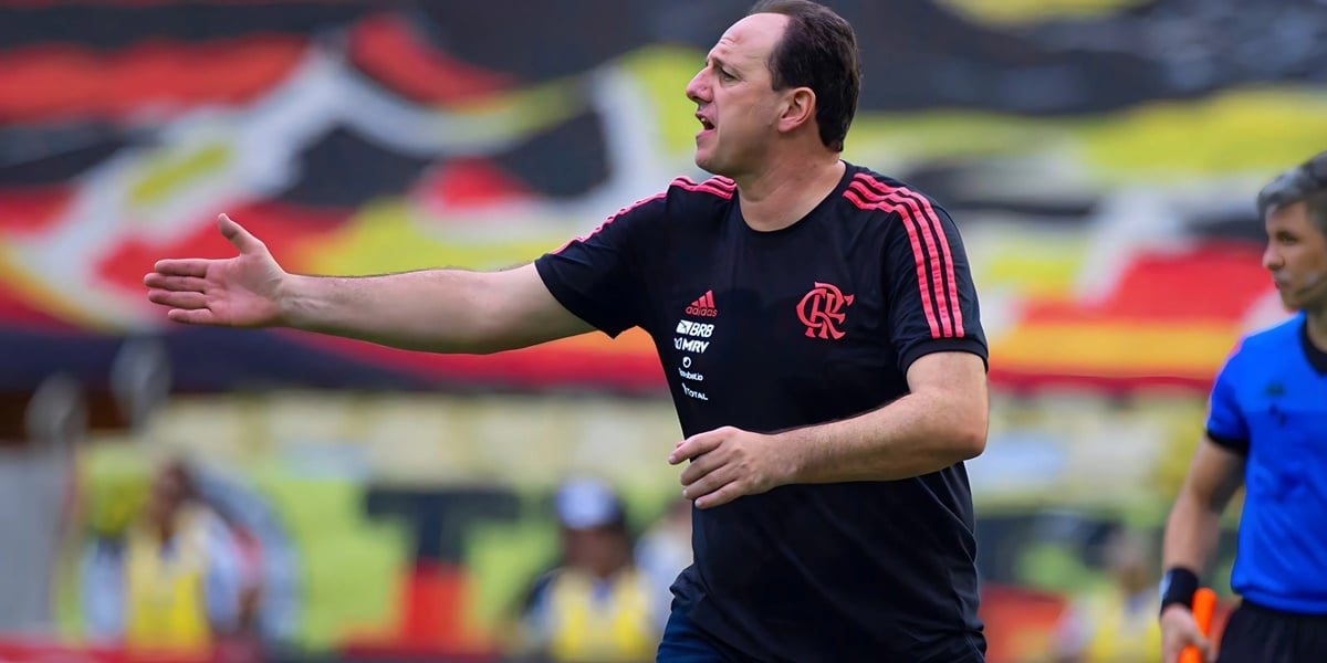 Rogério Ceni quando era técnico do Flamengo, em curta e vitoriosa passagem (Foto: Reprodução/ CRF Internet)