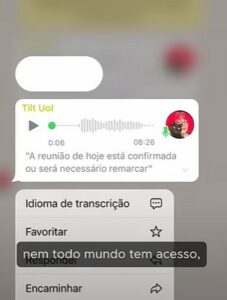 É possível transformar mensagem de voz em texto no WhatsApp (Foto: Reprodução / Internet)