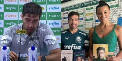 Abel ferreira se emociona ao falar sobre a morte de Walewska (Foto: Montagem AaronTura)