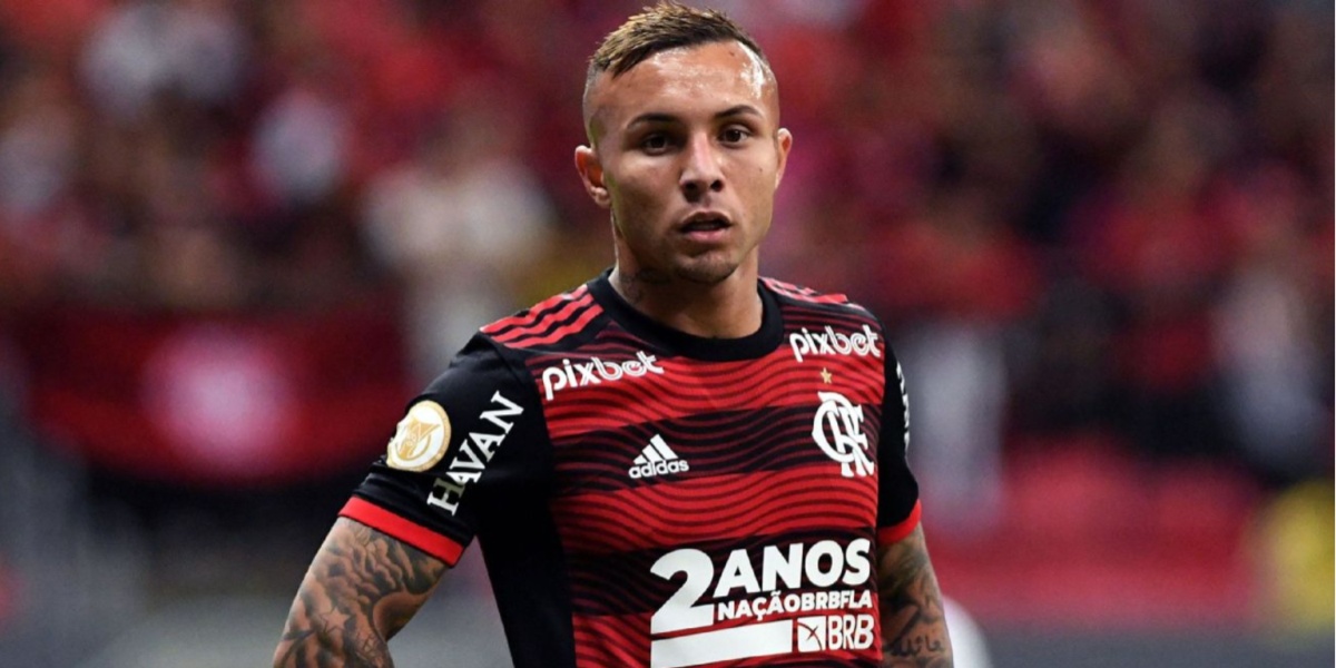 Everton Cebolinha, jogador do time do Flamengo (Imagem Reprodução Internet)