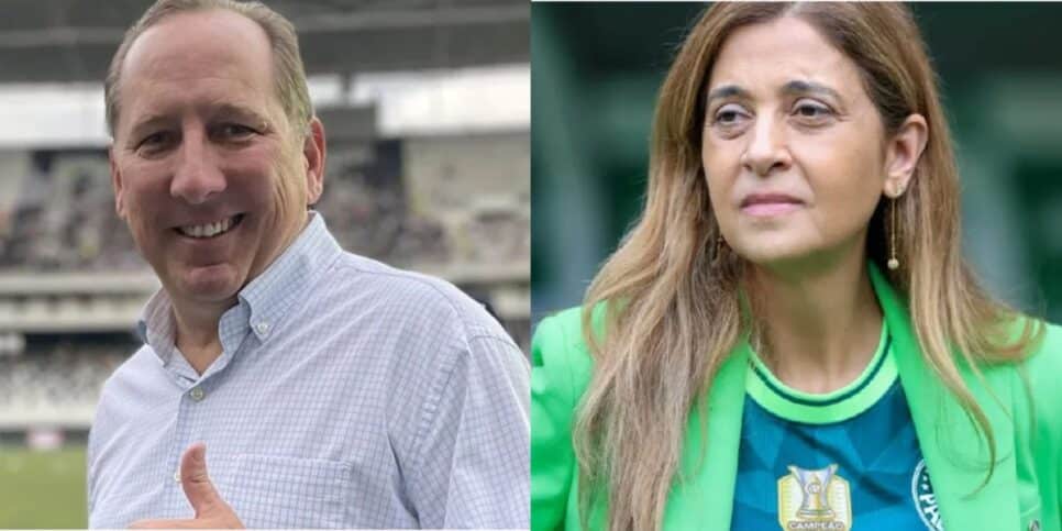 John Textor do Botafogo e Leila Pereira do Palmeiras (Imagem Reprodução Internet)