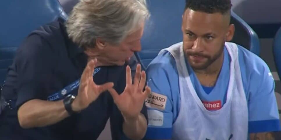 Al-Hilal Neymar e Jorge Jesus no Al Hilal (Imagem Reprodução Internet)