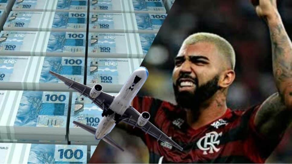 Salário de R$ 3 milhões e avião pra fora do Brasil: Gabigol recebe oferta para sair do Flamengo (Fotos: Reprodução/ CRF/ Internet/ Montagem)