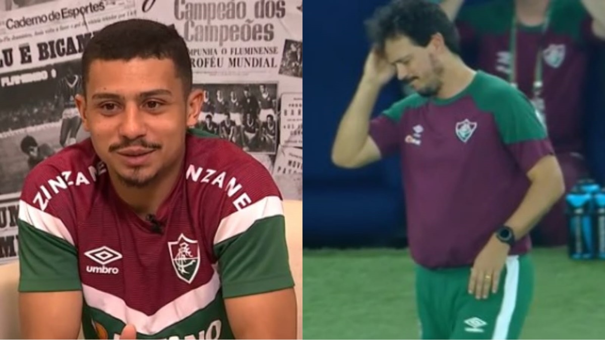 André entrega o que Fernando Diniz pede ao elenco e atitudes táticas nos treinos (Fotos: Reprodução/ ESPN/ Montagem)