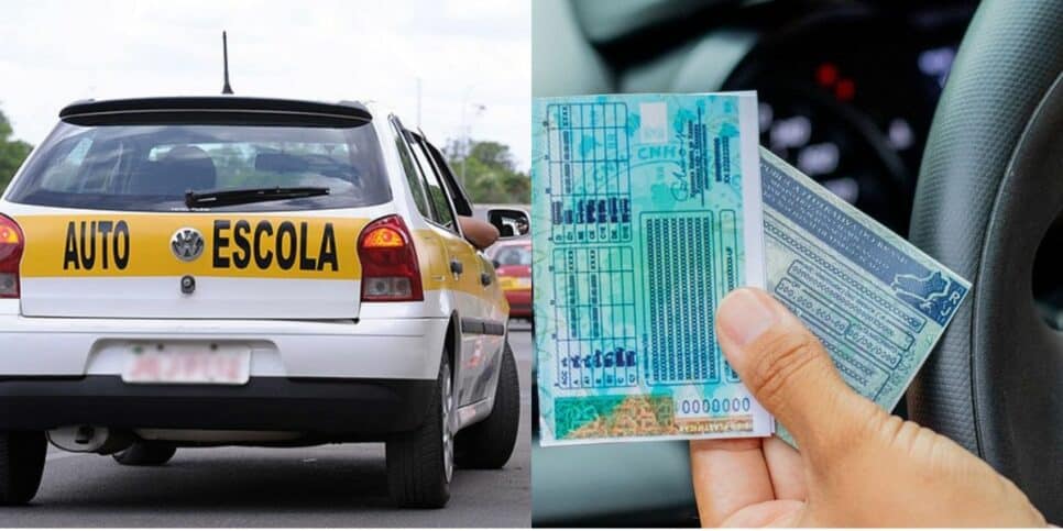 Carteira habilitação Carro de autoescola e CNH (Foto: Reprodução / Internet)