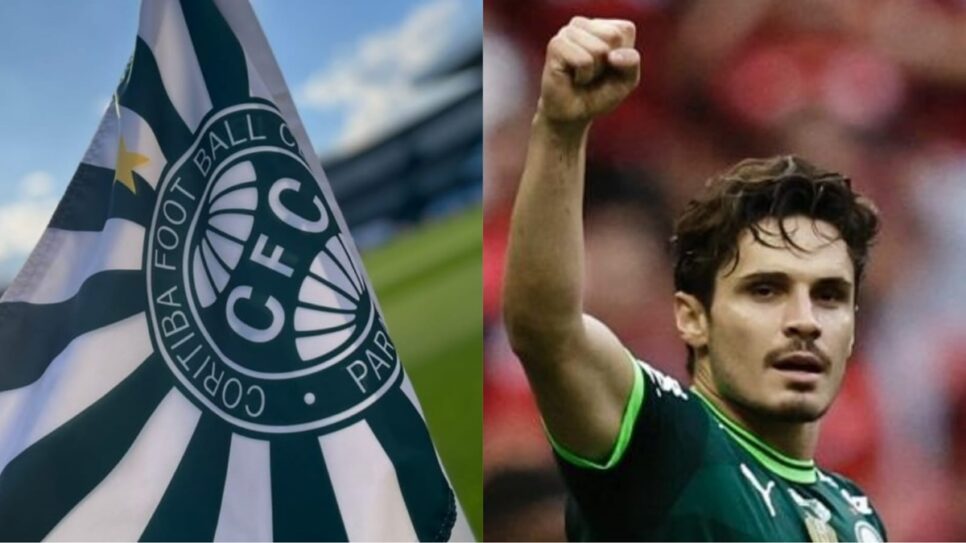 Bandeira do Coritiba, clube que Raphael Veiga se destacou no Sub-20 (Fotos: Reprodução/ Internet/ Montagem)
