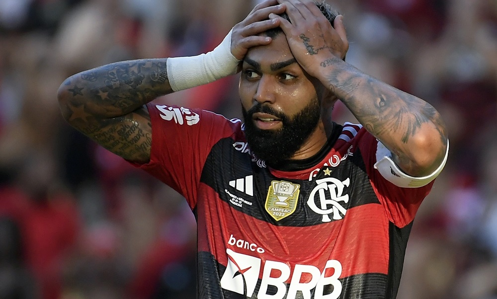 Gabigol não desenvolve nos gramados em partida contra o São Paulo pela rodada final da Copa do Brasil (Foto: Reprodução/ CRF)