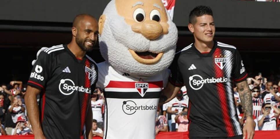 Lucas Moura e James Rodríguez são os mais novos reforços do São Paulo (Foto: Reprodução/ Divulgação/ SPFC)