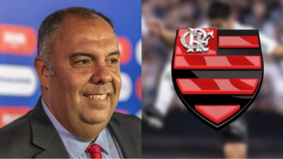 Marcos Braz, vice-presidente do Flamengo, já garante com titular da Séria A para 2024 (Fotos: Reprodução/ Gazeta Press/ Instagram/ Montagem)