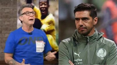 Neto e Abel Ferreira (Fotos: Reprodução/ Os Donos da Bola/ SEP/ Montagem)